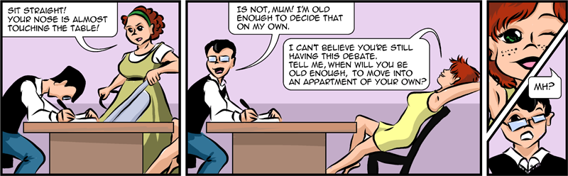 Comic Strip: Sit straight! Comic Strip: Sit straight!