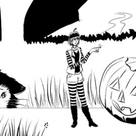 Die Hutmacherin und der Halloween Kürbis