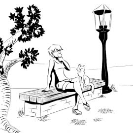 Girl and the Cat: Icecream