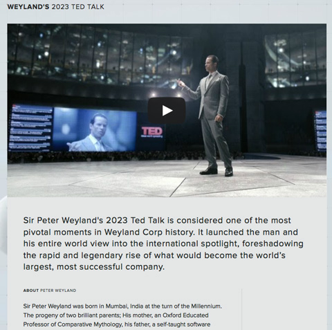 Weyland TED Talk