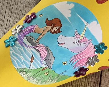 Finales Bild aufgeklebt auf der Zuckertüte