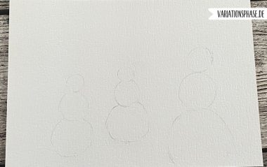 Basic Shapes für 3 Schneemänner