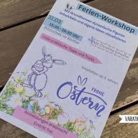 Foto vom Flyer für den Zeichenworkshop